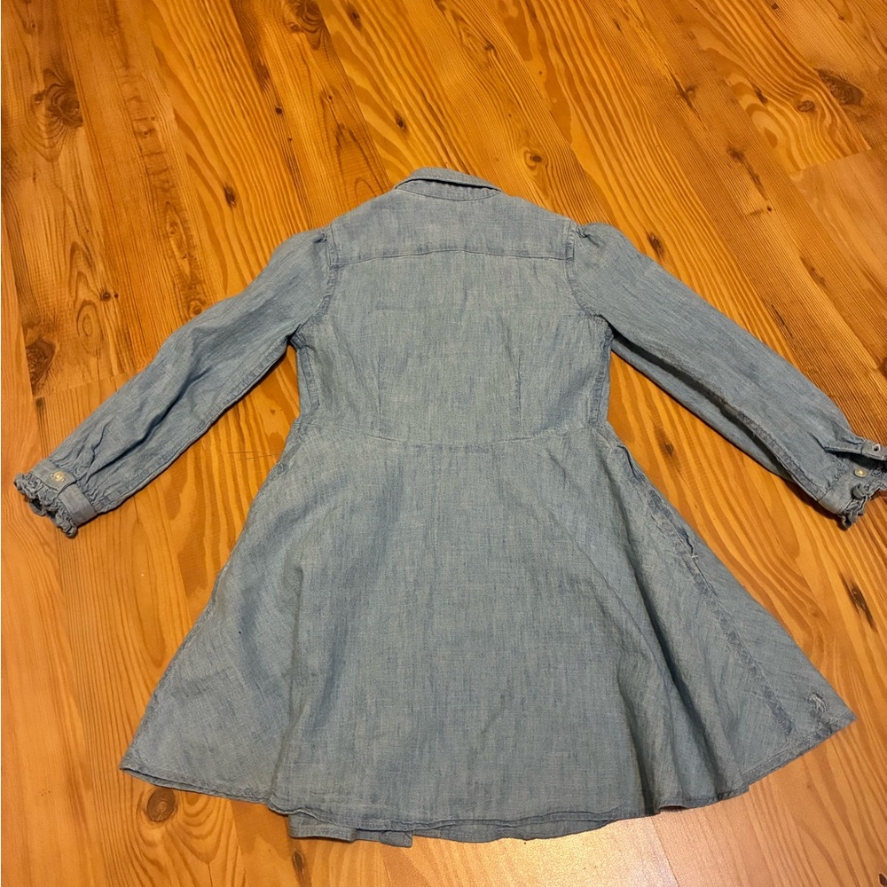 Polo Ralph Lauren light weight denim kids Sz 5 Blue Button-Up Dress - Picture 5 of 5